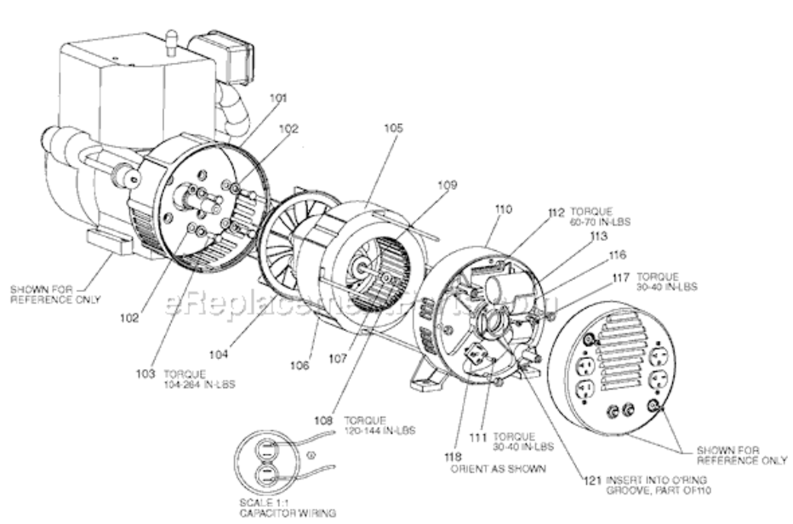 Page C Diagram and Parts List for H450CS Type 1 Porter Cable Generator